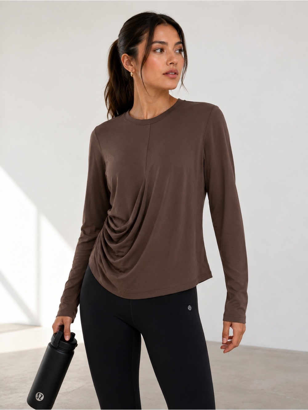 Lululemon Long Sleeve Ruched Performance Top